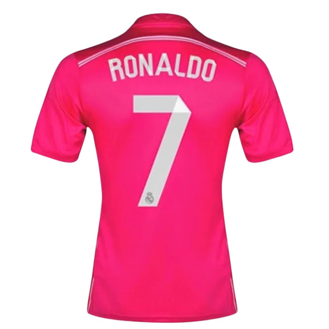 Camisa Retrô Real Madrid II Cristiano Ronaldo #7 2014 - Torcedor Masculina - Rosa