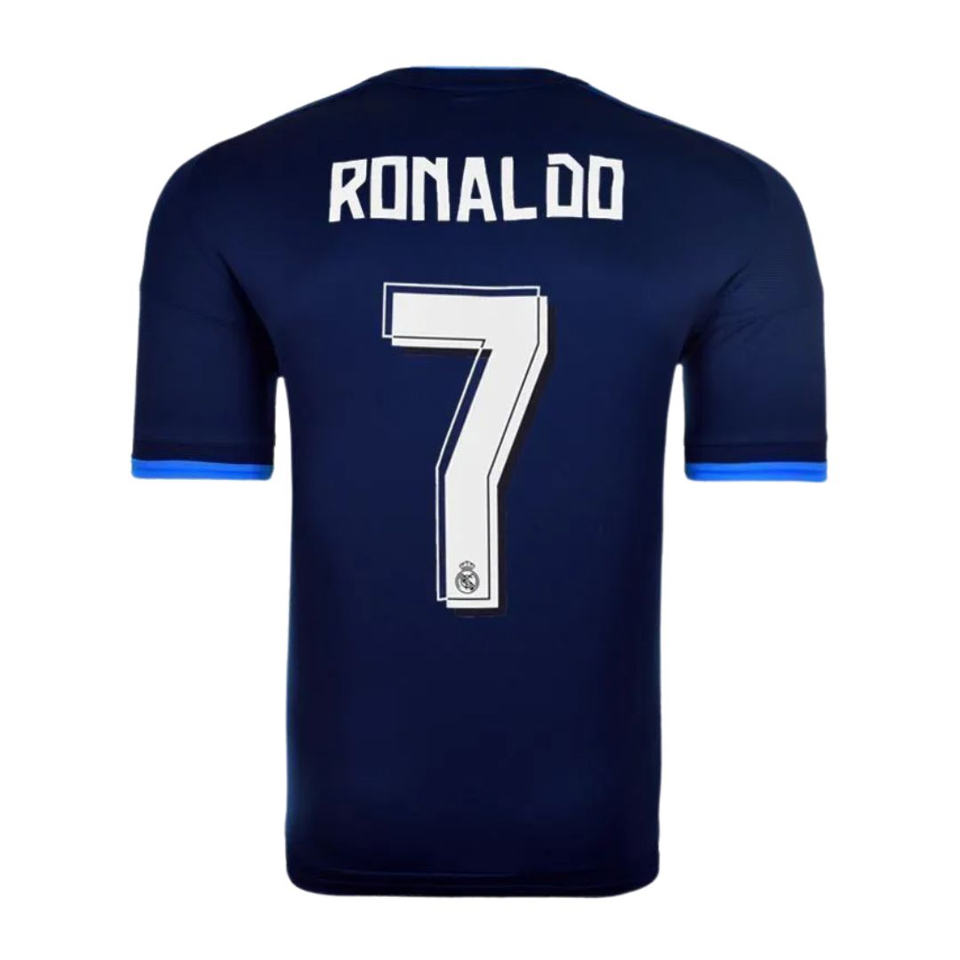 Camisa Retrô Real Madrid III Cristiano Ronaldo #7 2015 - Torcedor Masculina - Azul