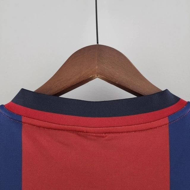 Camisa Retrô Barcelona I (Home) 1998 - Torcedor Masculina - Vermelho e Azul - Manto Elegante