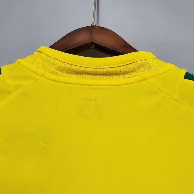 Camisa Retrô Seleção do Brasil I 2002 - Torcedor Masculina - Amarelo