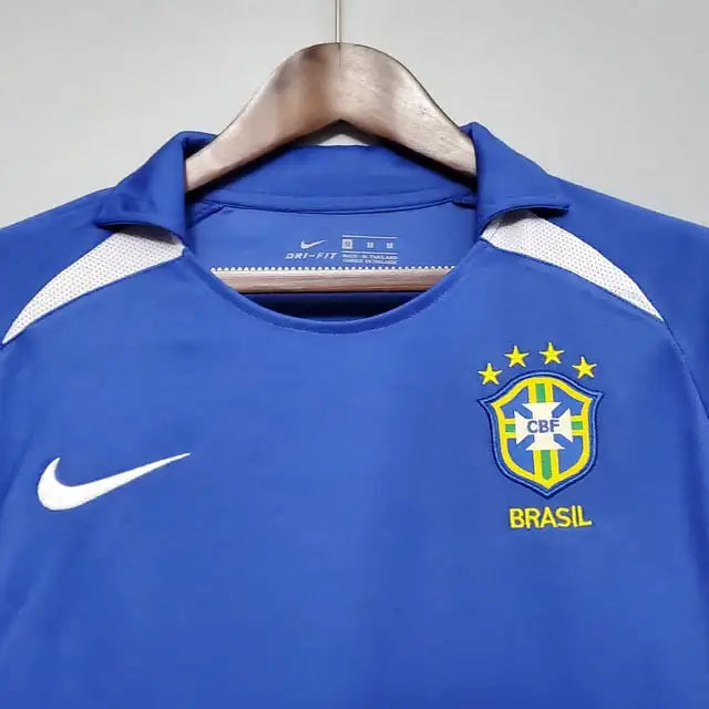 Camisa Retrô Seleção do Brasil II 2002 - Torcedor Masculina - Azul