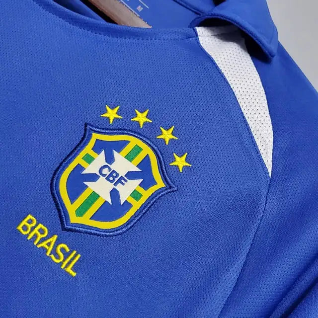 Camisa Retrô Seleção do Brasil II 2002 - Torcedor Masculina - Azul