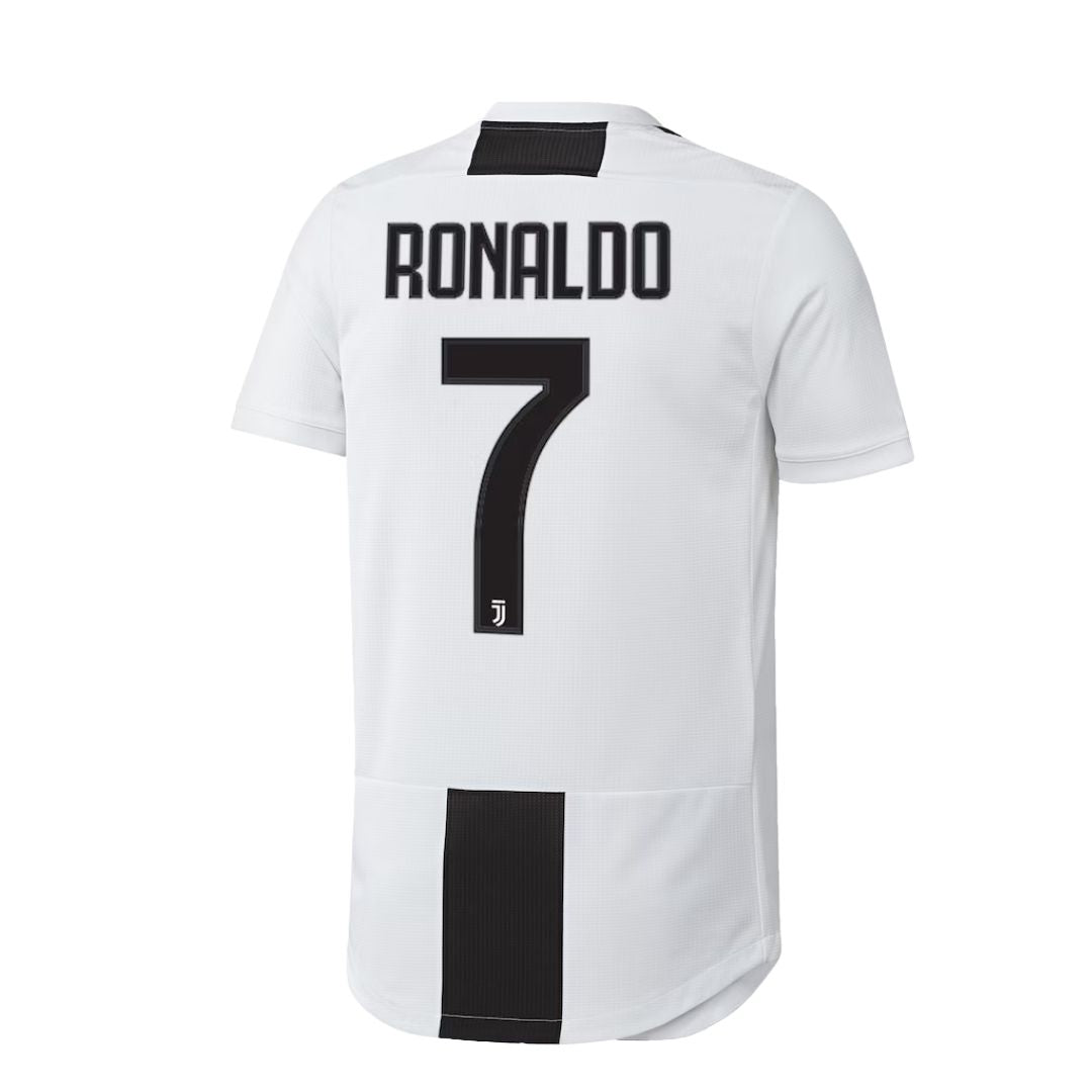 Camisa Retrô Juventus I Cristiano Ronaldo #7 2018 - Torcedor Masculina - Preto e Branco