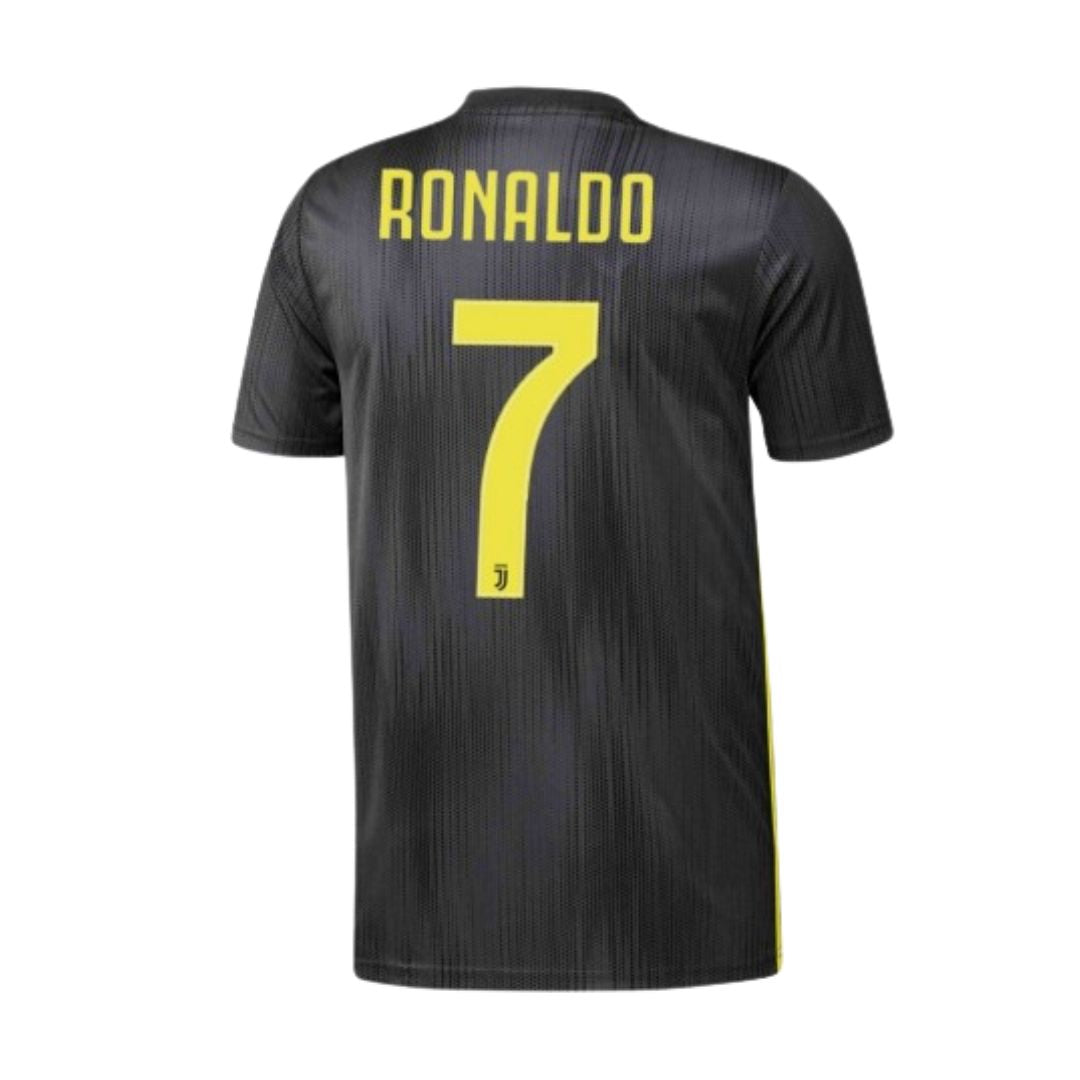 Camisa Retrô Juventus III Cristiano Ronaldo #7 2018 - Torcedor Masculina - Preto