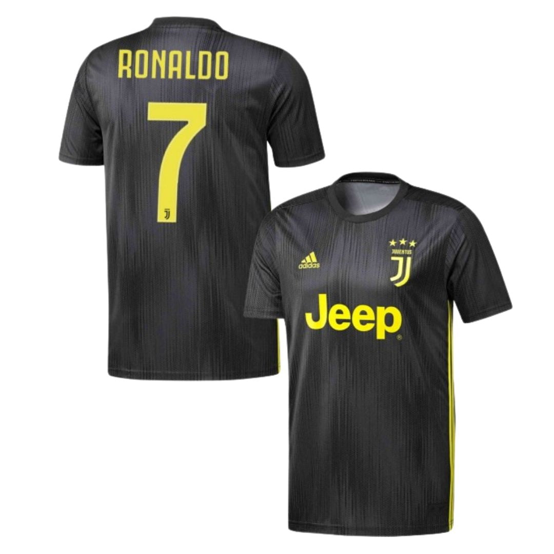 Camisa Retrô Juventus III Cristiano Ronaldo #7 2018 - Torcedor Masculina - Preto