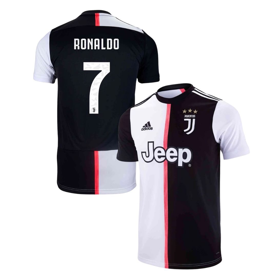 Camisa Retrô Juventus I Cristiano Ronaldo #7 2019 - Torcedor Masculina - Preto e Branco