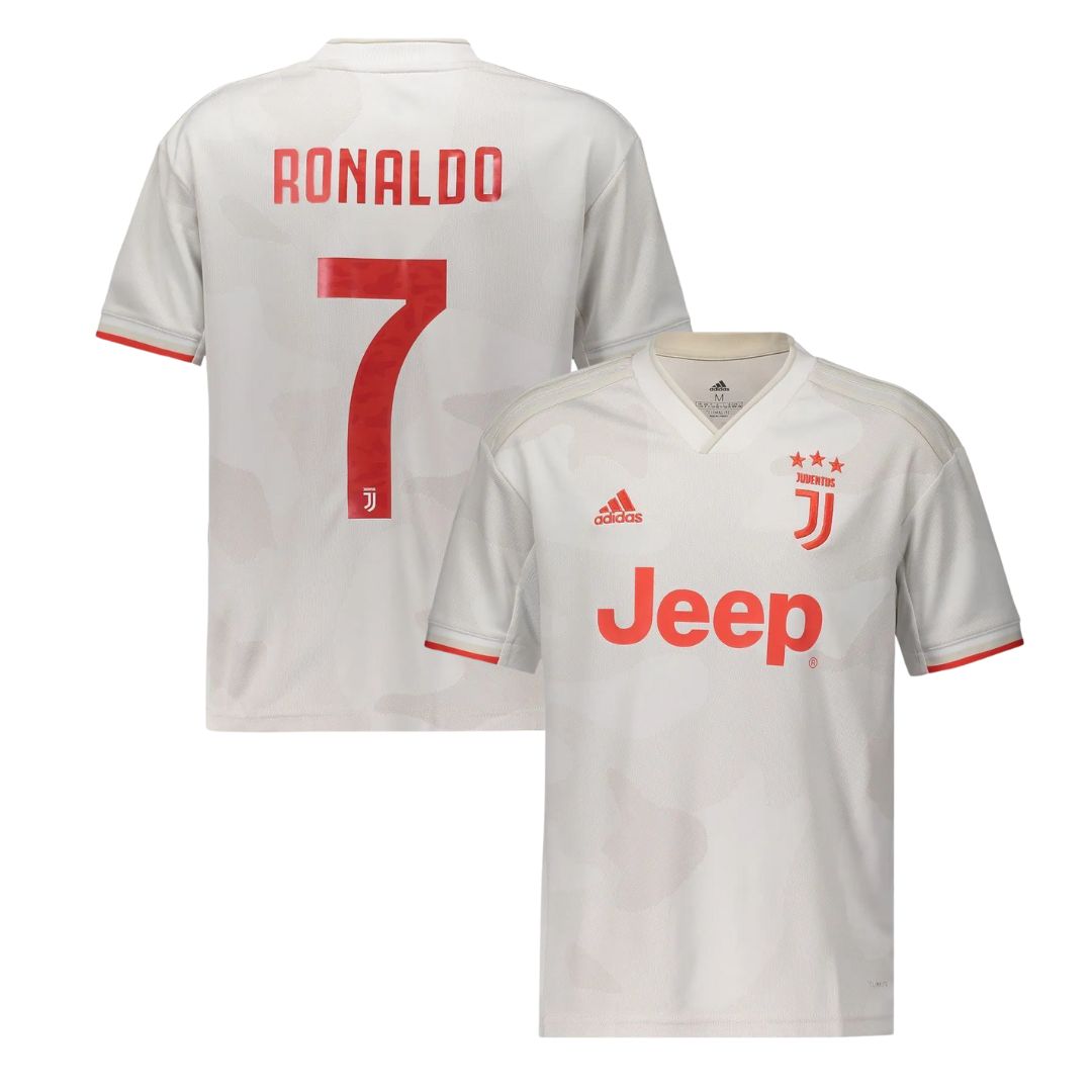 Camisa Retrô Juventus II Cristiano Ronaldo #7 2019 - Torcedor Masculina - Bege