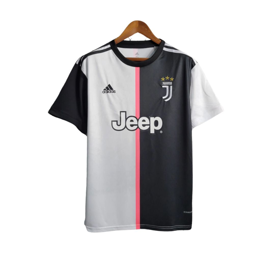 Camisa Retrô Juventus I (Home) 2019 - Torcedor Masculina - Branco e Preto