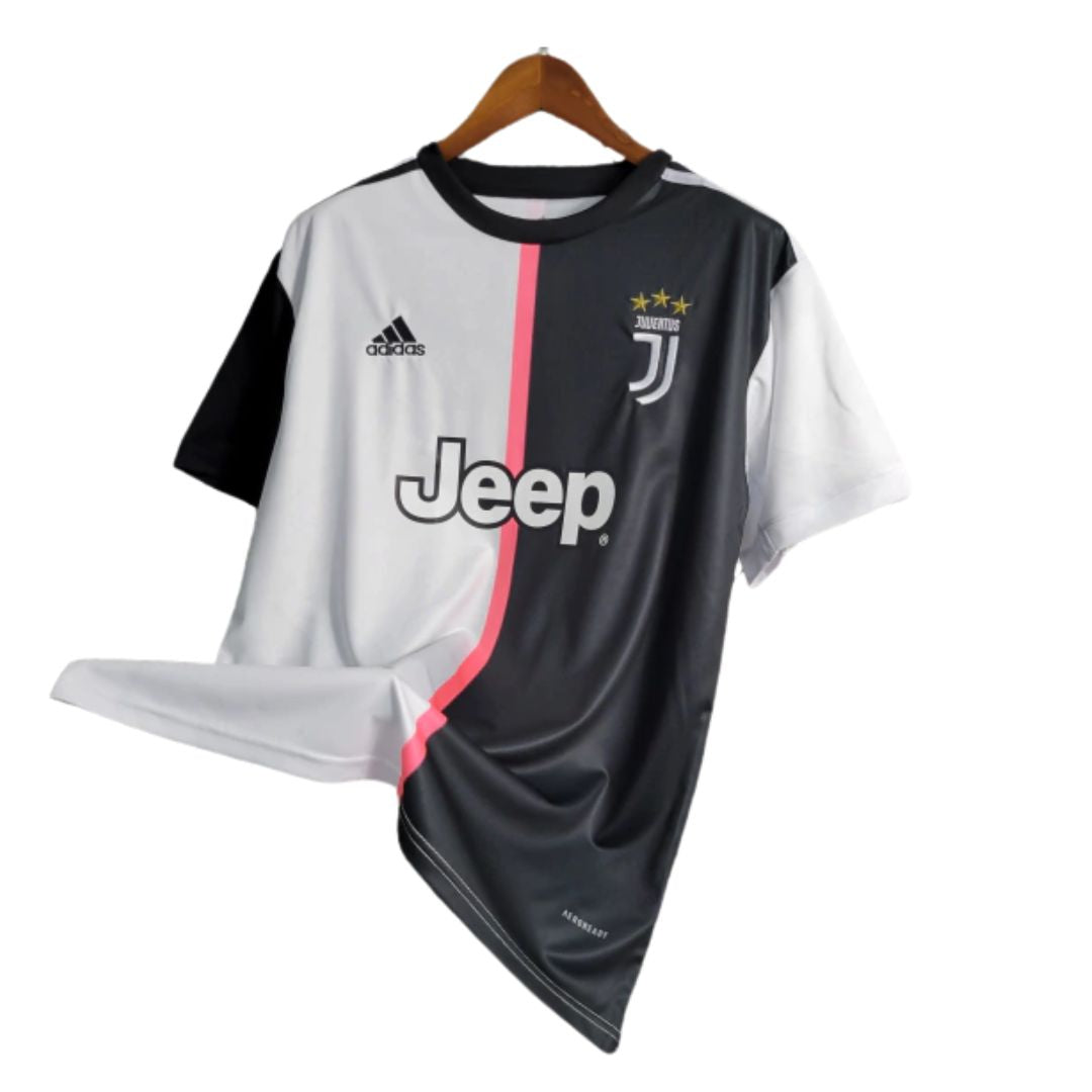 Camisa Retrô Juventus I (Home) 2019 - Torcedor Masculina - Branco e Preto