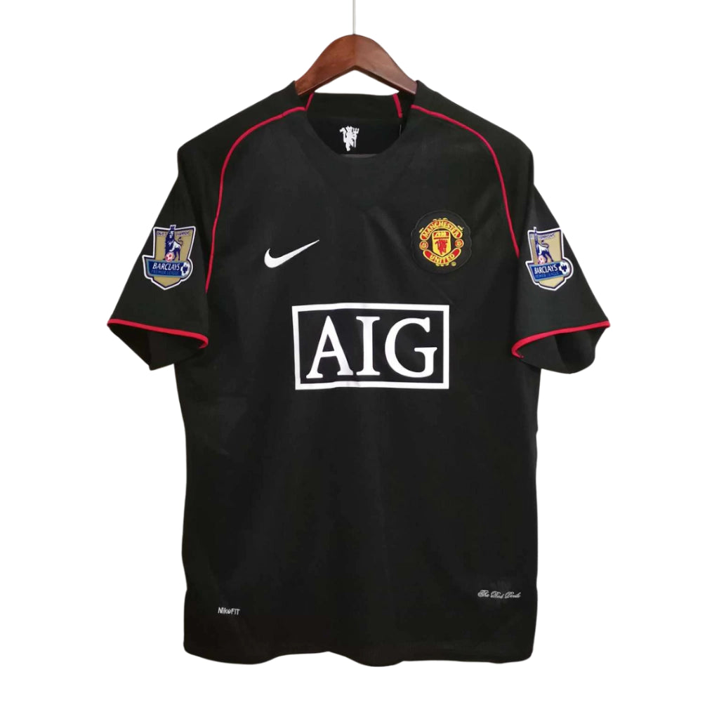 Camisa Retrô Manchester United II Cristiano Ronaldo #7 2008 - Torcedor Masculina - Preto