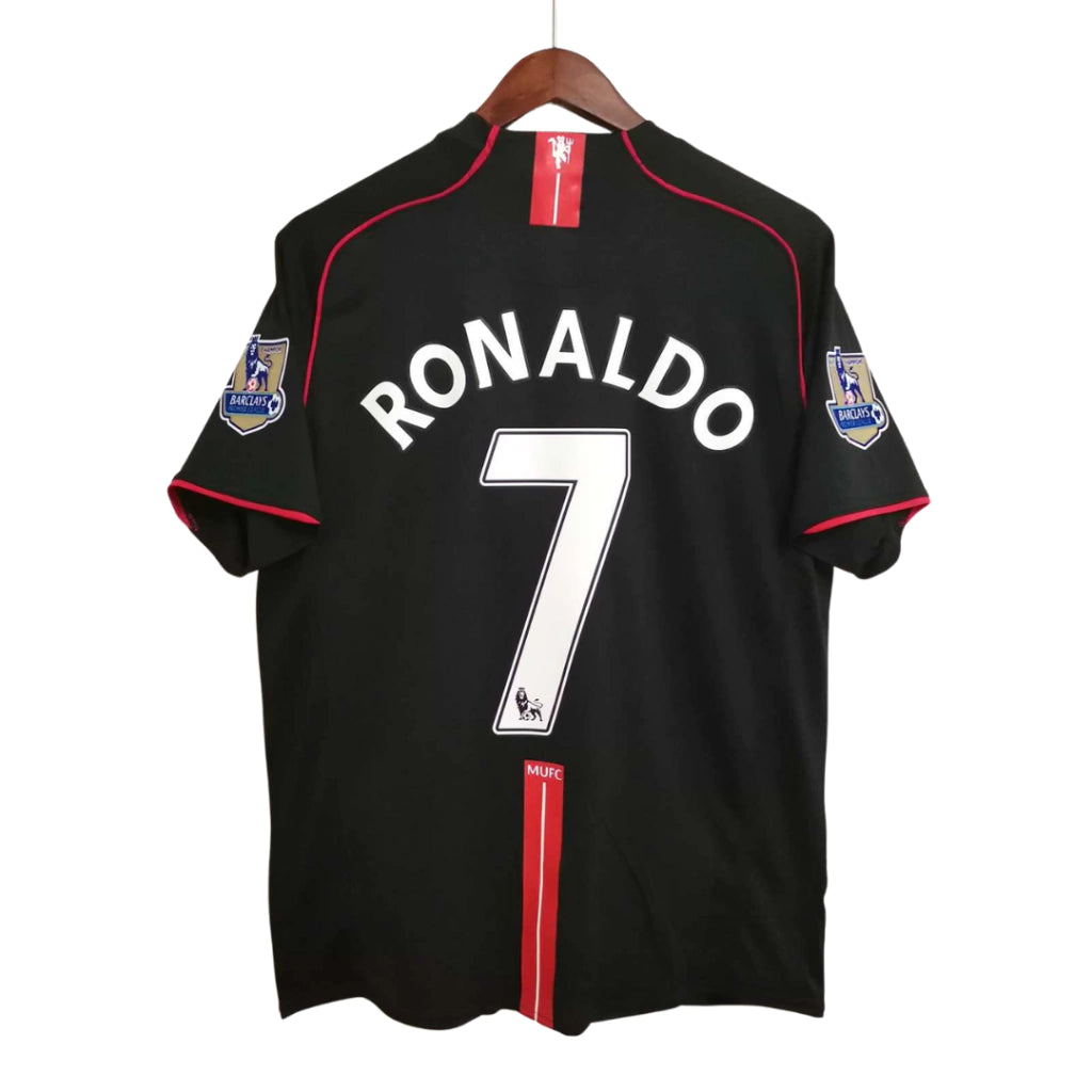 Camisa Retrô Manchester United II Cristiano Ronaldo #7 2008 - Torcedor Masculina - Preto