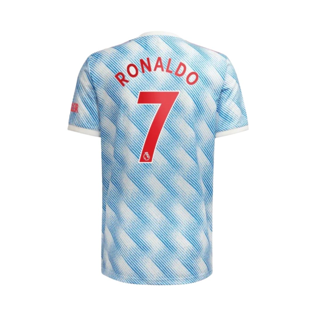 Camisa Retrô Manchester United II Cristiano Ronaldo #7 2021 - Torcedor Masculina - Azul