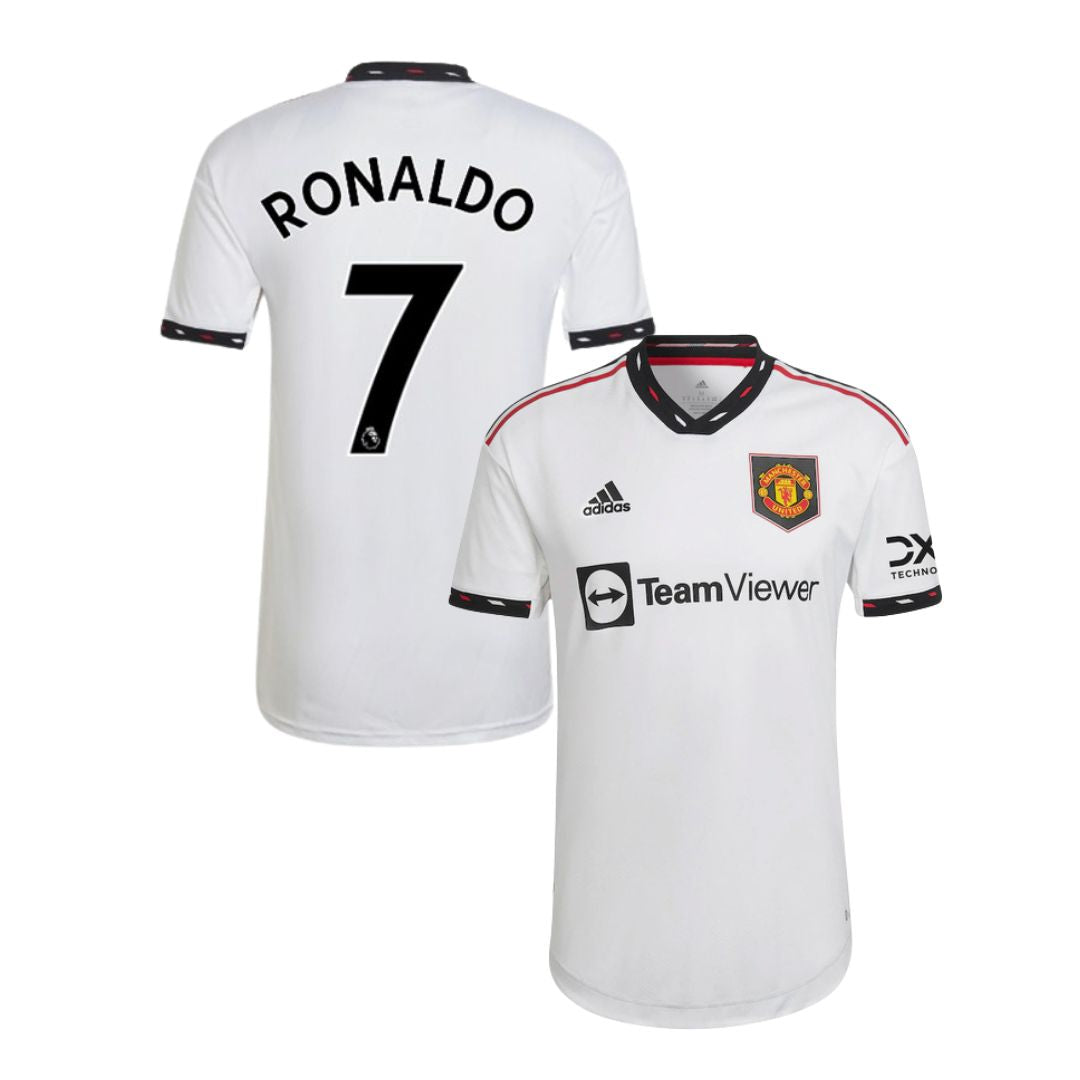 Camisa Manchester United II Cristiano Ronaldo #7 2022 - Torcedor Masculina - Branco