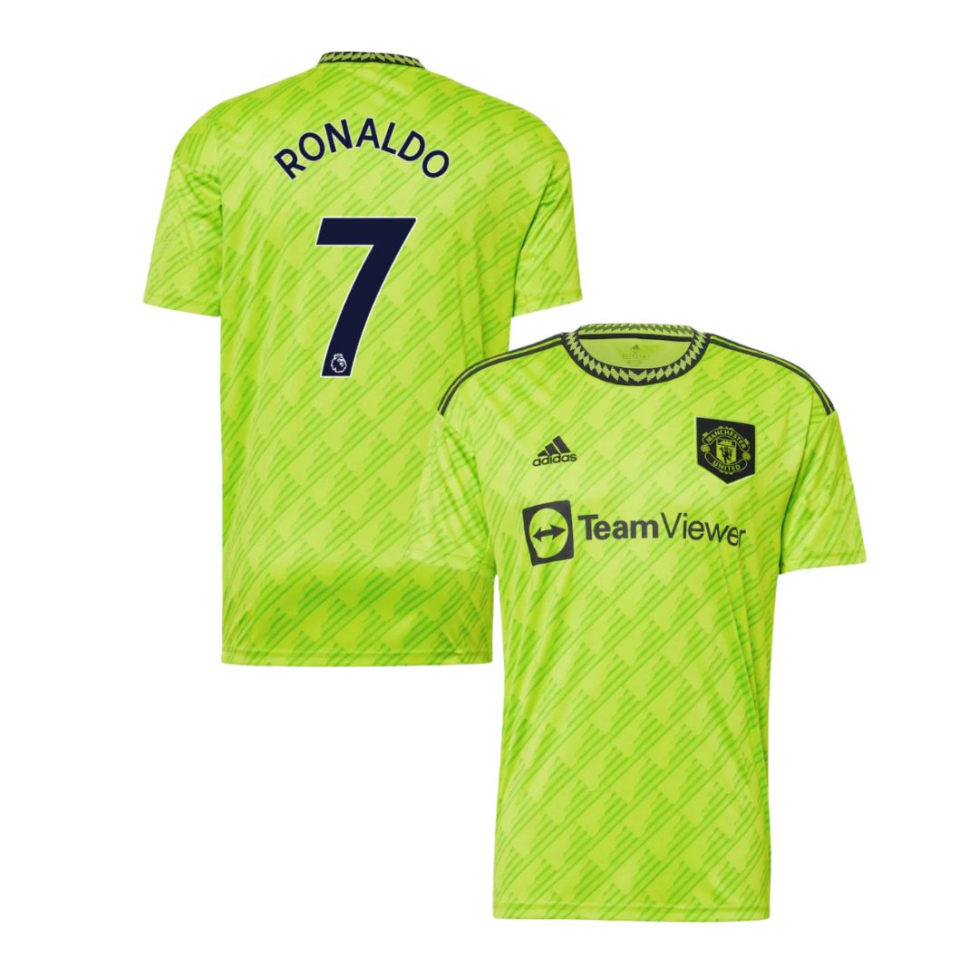 Camisa Manchester United III Cristiano Ronaldo #7 2022 - Torcedor Masculina - Verde