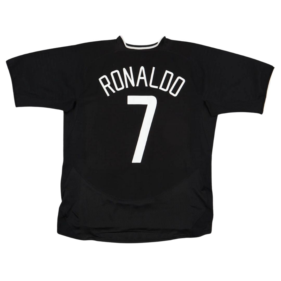 Camisa Retrô Manchester United II Cristiano Ronaldo #7 2003 - Torcedor Masculina - Preto