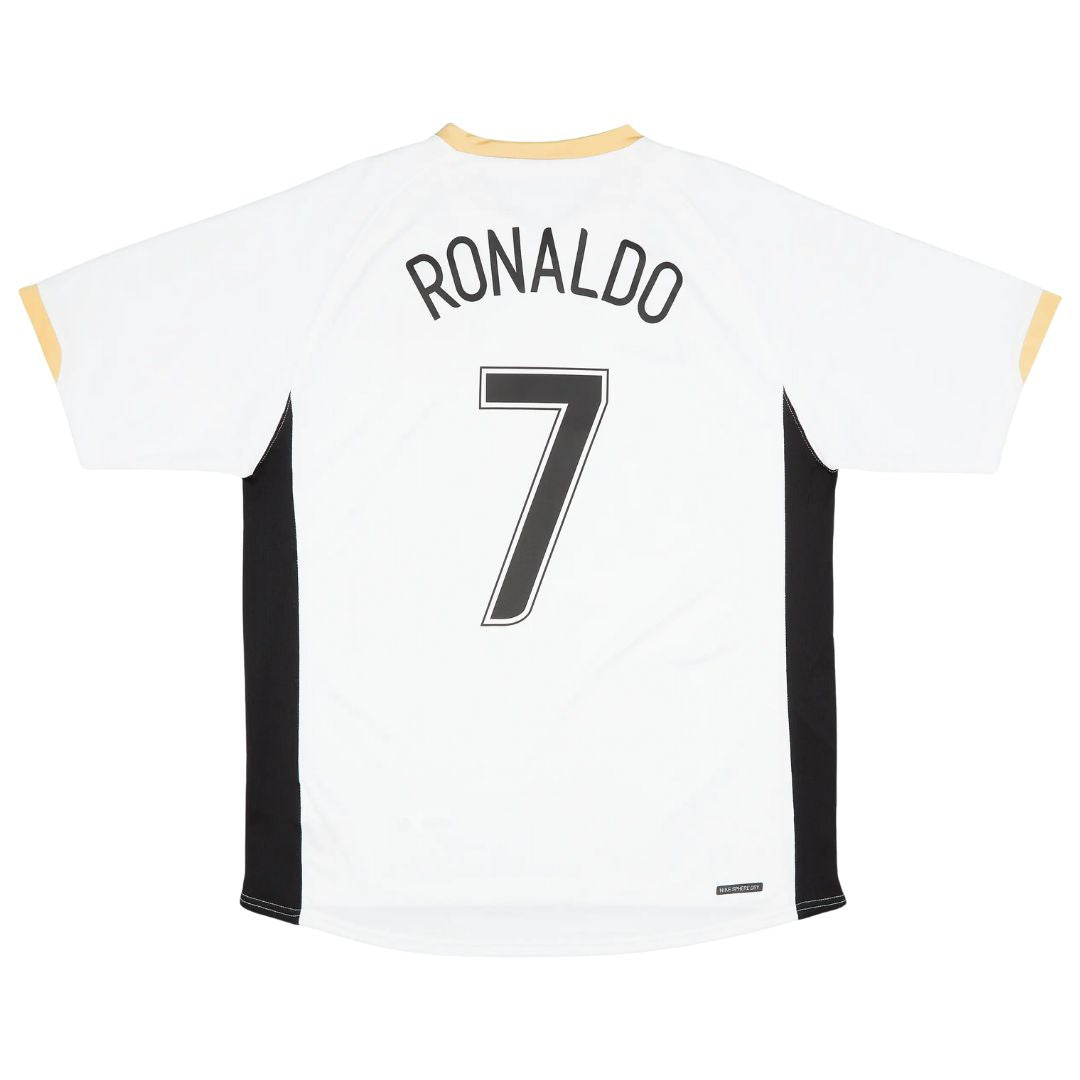 Camisa Retrô Manchester United II Cristiano Ronaldo #7 2006 - Torcedor Masculina - Branco