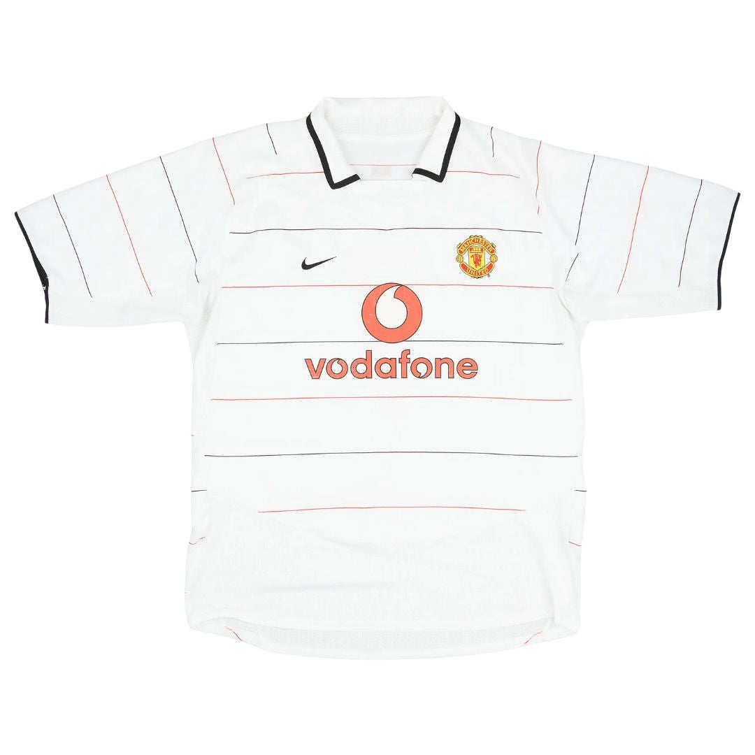 Camisa Retrô Manchester United III Cristiano Ronaldo #7 2003 - Torcedor Masculina - Branco