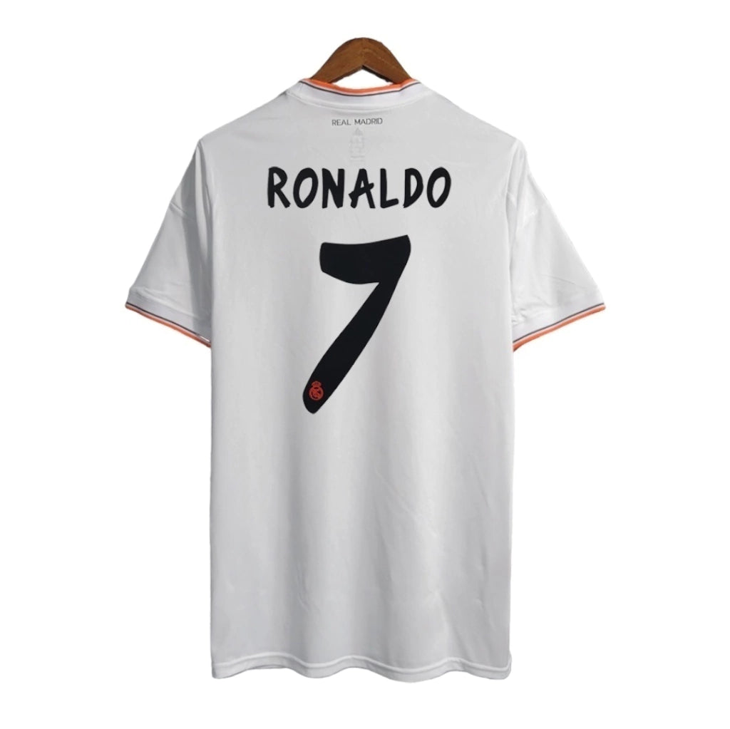 Camisa Retrô Real Madrid I Cristiano Ronaldo #7 2013 - Torcedor Masculina - Branco