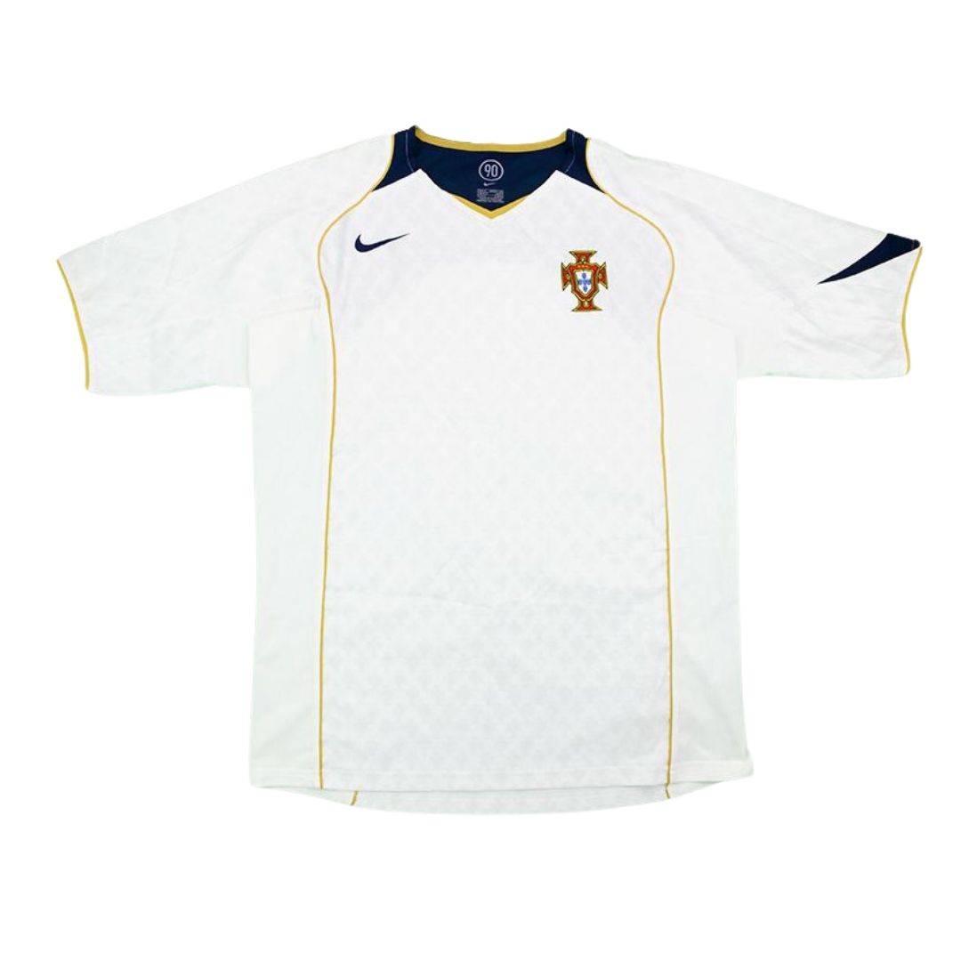 Camisa Retrô Portugal II Cristiano Ronaldo #17 2004 - Torcedor Masculina - Branco