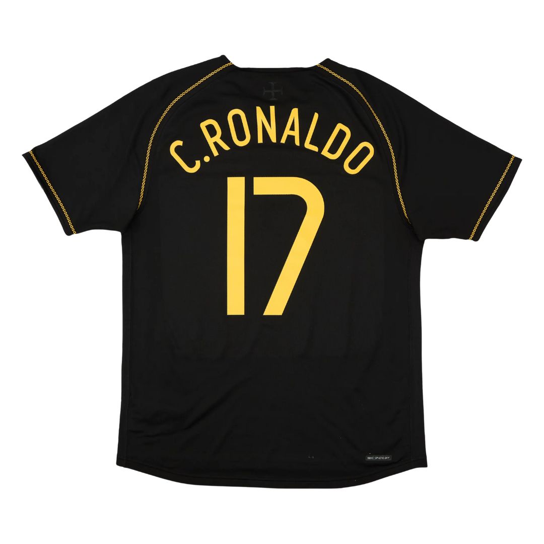 Camisa Retrô Portugal II Cristiano Ronaldo #17 2006 - Torcedor Masculina - Preto