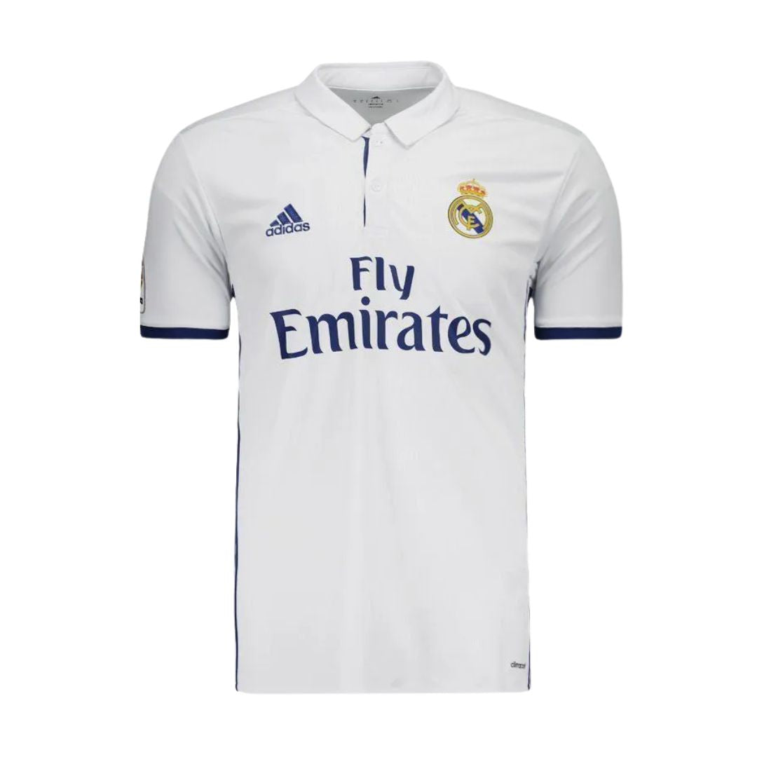 Camisa Retrô Real Madrid I Cristiano Ronaldo #7 2016 - Torcedor Masculina - Branco