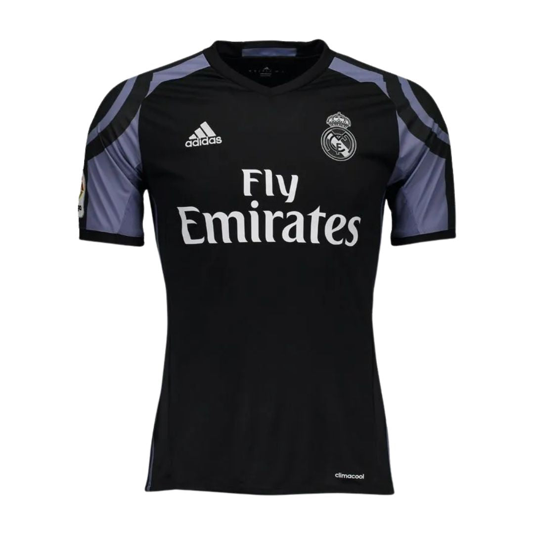 Camisa Retrô Real Madrid III Cristiano Ronaldo #7 2016 - Torcedor Masculina - Preto