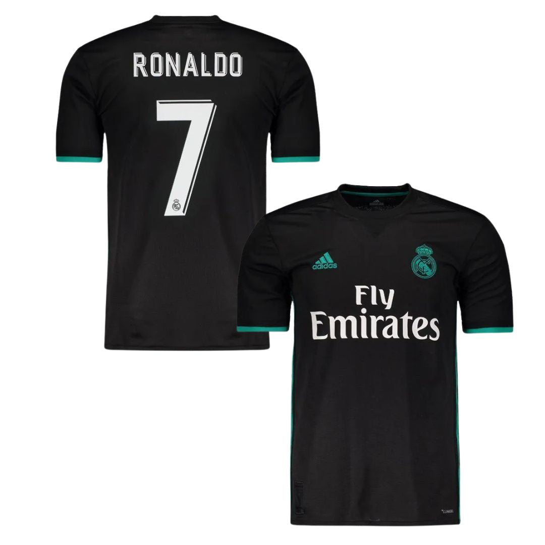 Camisa Retrô Real Madrid II Cristiano Ronaldo #7 2017 - Torcedor Masculina - Preto