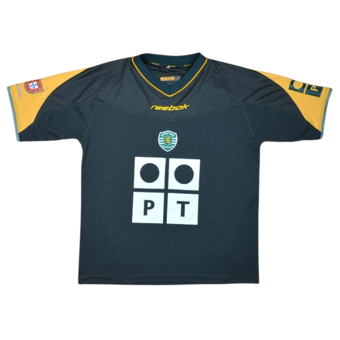 Camisa Retrô Sporting II Cristiano Ronaldo #28 2001 - Torcedor Masculina - Verde e Amarelo