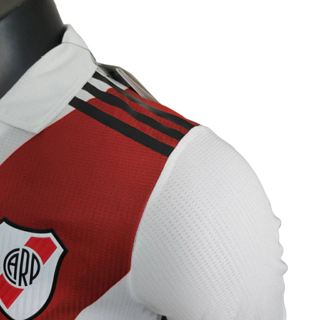 Camisa River Plate I (Home) 23/24 - Jogador Masculina - Branco