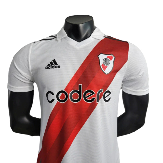 Camisa River Plate I (Home) 23/24 - Jogador Masculina - Branco
