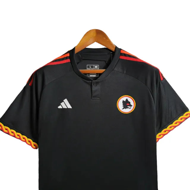 Camisa Roma III (Third) 23/24 - Torcedor Masculina - Preto - Manto Elegante