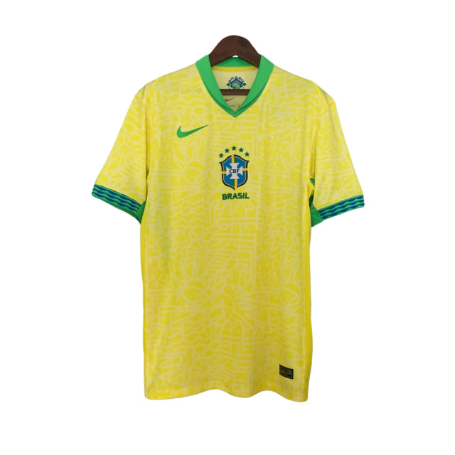 Camisa Seleção do Brasil I (Home) 24/25 - Torcedor Masculina - Amarelo - Manto Elegante
