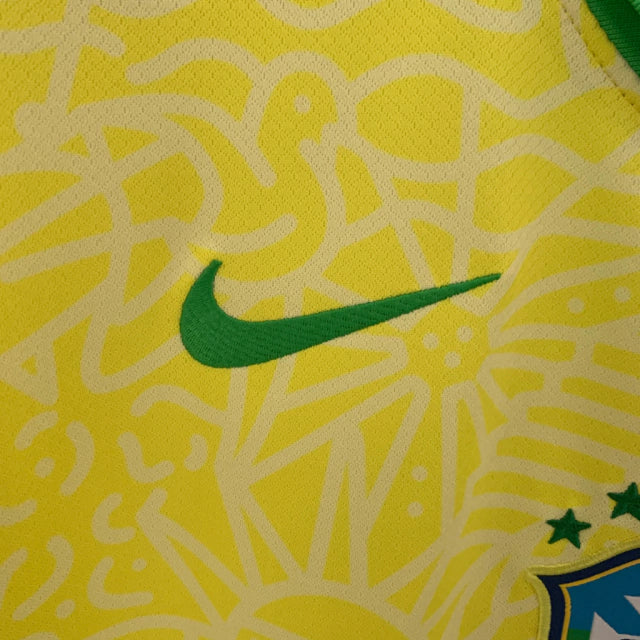 Camisa Seleção do Brasil I (Home) 24/25 - Torcedor Masculina - Amarelo - Manto Elegante