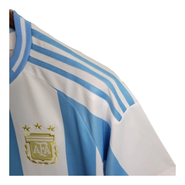 Camisa Seleção da Argentina I (Home) 24/25 - Torcedor Masculina - Branco e Azul - Manto Elegante