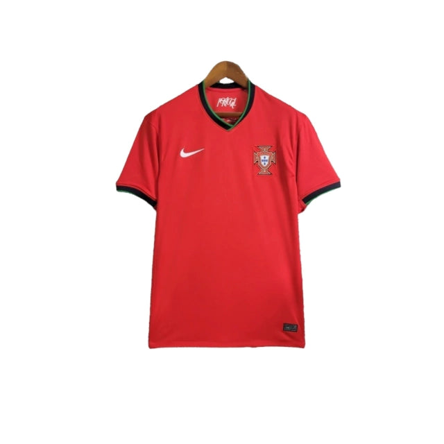 Camisa Seleção de Portugal I (Home) 24/25 - Torcedor Masculina - Vermelho - Manto Elegante