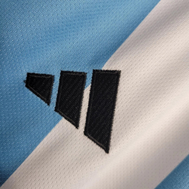 Camisa Seleção Argentina I (Home) 2022 - Torcedor Masculina - Azul e Branco - Manto Elegante
