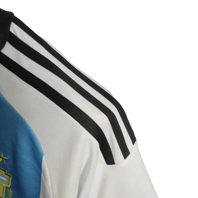 Camisa Seleção Argentina I (Home) 2022 - Torcedor Masculina - Azul e Branco - Manto Elegante