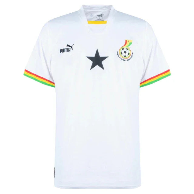 Camisa Seleção de Gana I (Home) 2022 - Torcedor Masculina - Branco - Manto Elegante