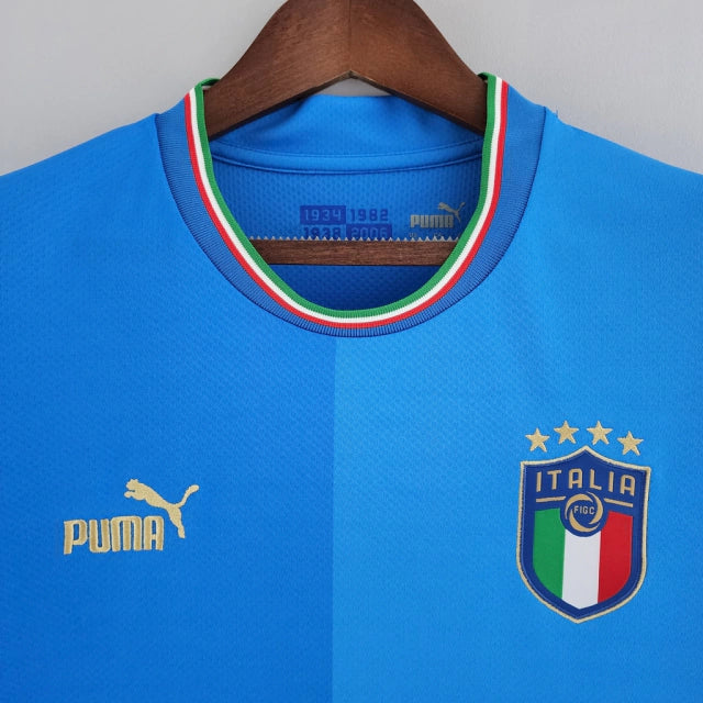 Camisa Seleção da Itália I (Home) 2022 - Torcedor Masculina - Azul - Manto Elegante