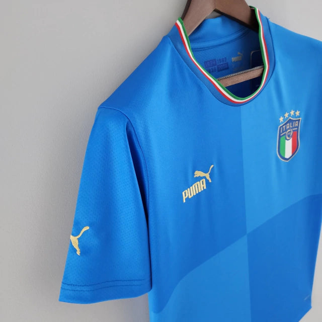 Camisa Seleção da Itália I (Home) 2022 - Torcedor Masculina - Azul - Manto Elegante