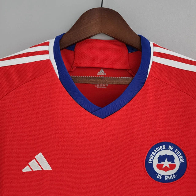 Camisa Seleção do Chile I (Home) 2022 - Torcedor Masculina - Vermelho - Manto Elegante