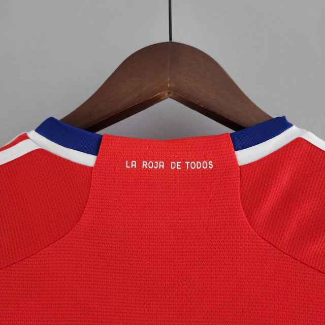 Camisa Seleção do Chile I (Home) 2022 - Torcedor Masculina - Vermelho - Manto Elegante