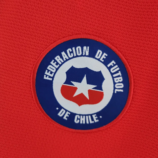 Camisa Seleção do Chile I (Home) 2022 - Torcedor Masculina - Vermelho - Manto Elegante