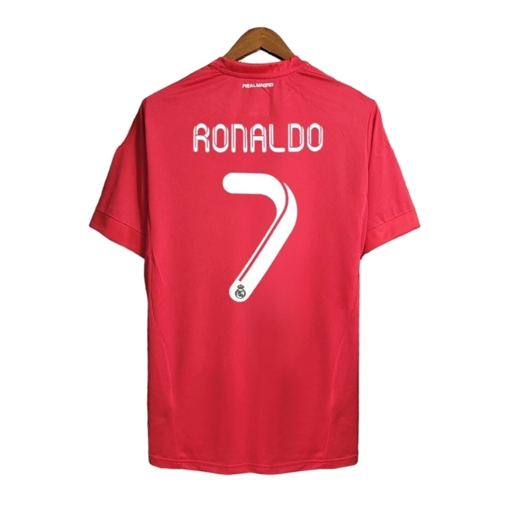 Camisa Retrô Real Madrid III Cristiano Ronaldo #7 2011 - Torcedor Masculina - Vermelho