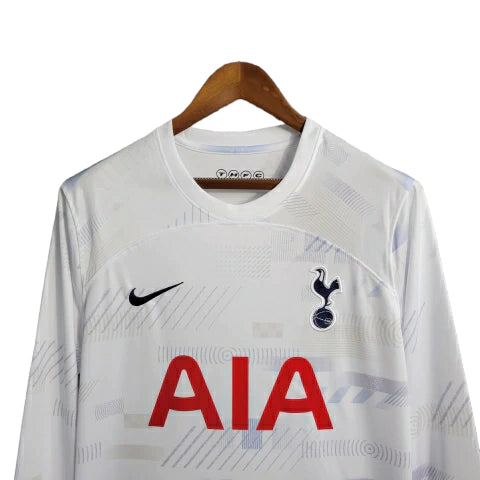 Camisa Manga Longa Tottenham I (Home) 23/24 - Torcedor Masculina - Branco - Manto Elegante