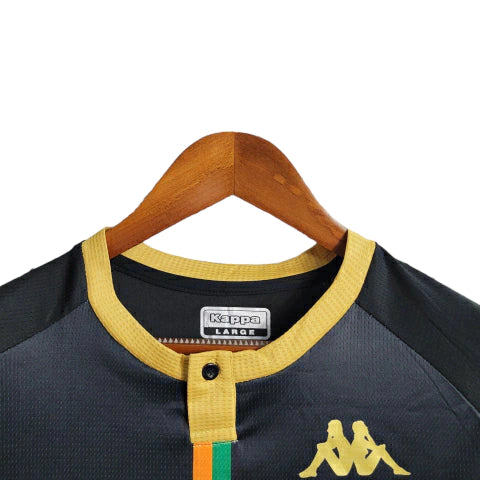 Camisa Manga Longa Venezia I (Home) 23/24 - Torcedor Masculina - Preto - Manto Elegante