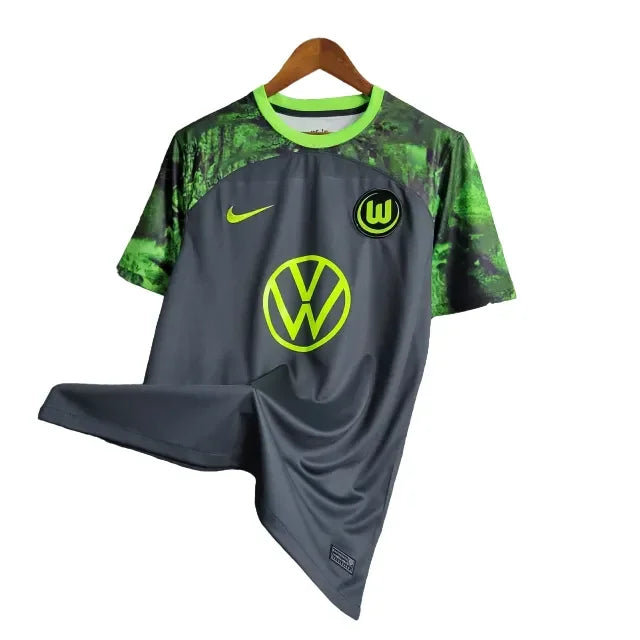 Camisa Wolfsburg II (Away) 23/24 - Torcedor Masculina - Preto - Manto Elegante