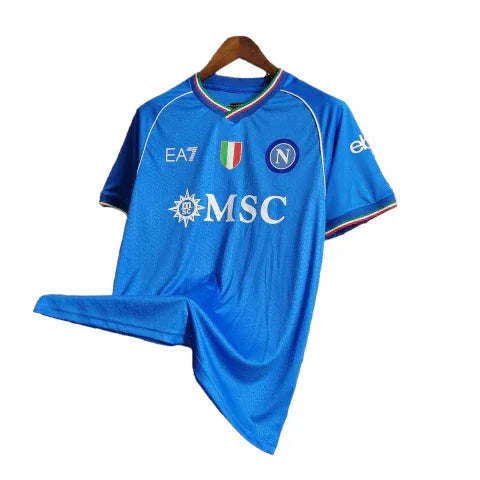 Camisa Napoli I (Home) 23/24 - Torcedor Masculina - Azul - Manto Elegante
