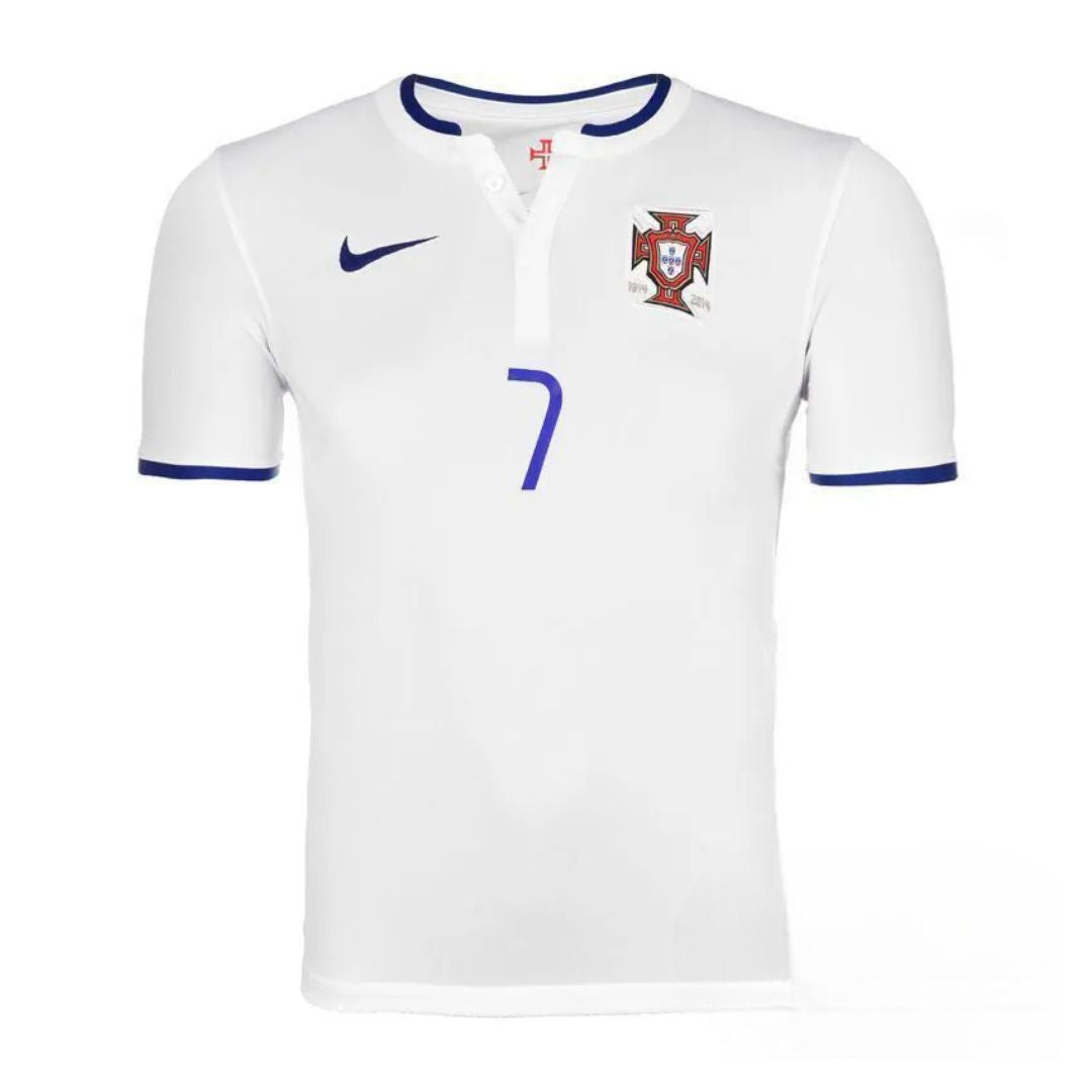 Camisa Retrô Portugal II Cristiano Ronaldo #7 2014 - Torcedor Masculina - Branco