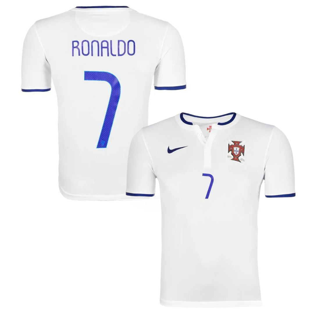 Camisa Retrô Portugal II Cristiano Ronaldo #7 2014 - Torcedor Masculina - Branco